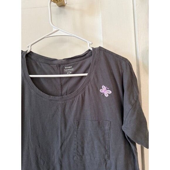 Old Navy boyfriend woman size medium butterfly T-shirt - Picture 3 of 7